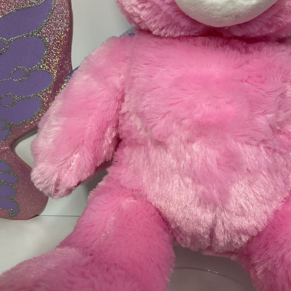 Build a Bear Pink Fairy Butterfly‎ Bear With Wings 15" Soft Stuffed Plush BAB - Picture 5 of 16